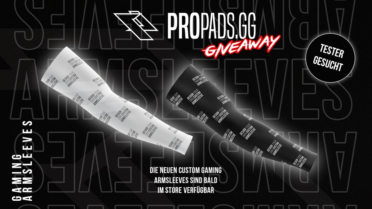 Bald ist es endlich soweit! Wir launchen unsere neuen Custom Gaming Armsleeves. Vorab suchen wir 5 Gamer, die den Armsleeve testen möchten. Wenn du einen for free haben möchtest, retweete den Post und verlinke zwei deiner schlechtesten Mates, damit sie auch bald mal was raffen 😍