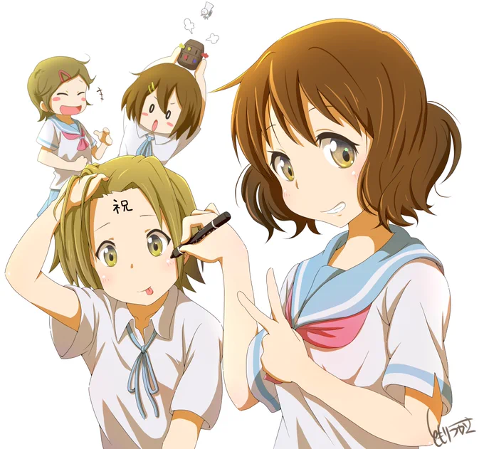 本日は久美子ちゃんとりっちゃんの誕生日?
二人揃ってのお祝いイラストです!?

#響けユーフォニアム
#けいおん
#黄前久美子生誕祭2020
#田井中律生誕祭2020 