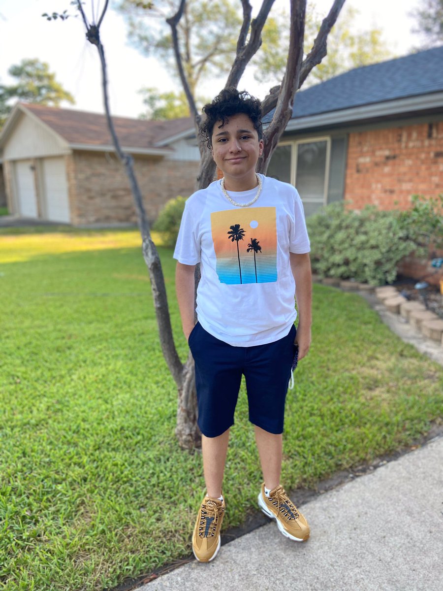 Our last high schooler! He decided to be Bryan High Viking! #firstdayofschool #freshman #highschool