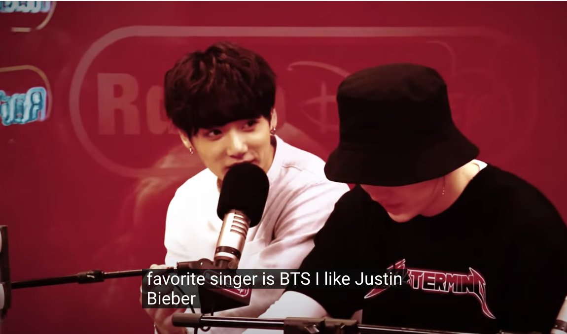 71. Jungkook mentioning Justin in an interview x7