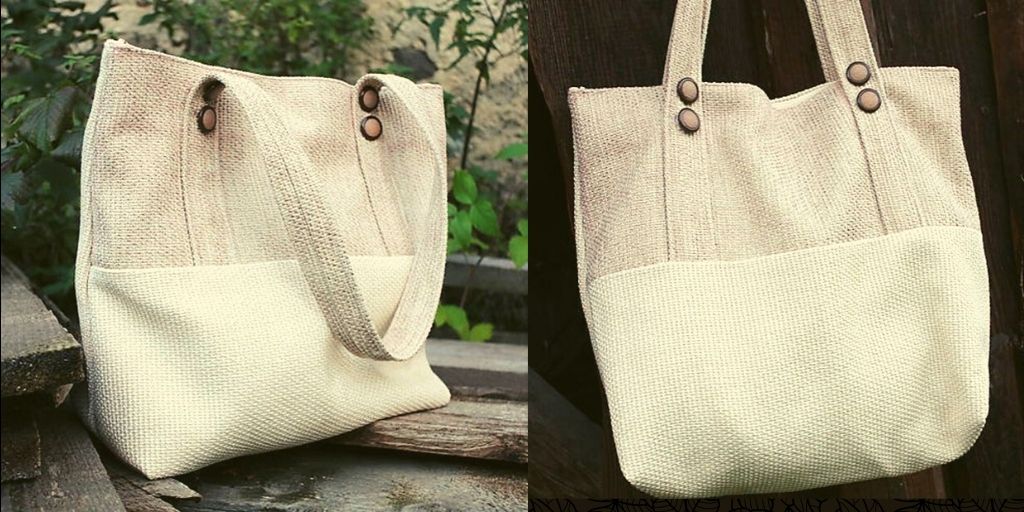 #Upcycled Beige Handbag is made out of #recycled upholstery offcuts and would make a great #gift, now 25% off in our #Etsyshop :) .<a href="/BerryBerryUK/">The Berry Berry</a> #ethicalfashion #zerowaste #fashionista #handbag