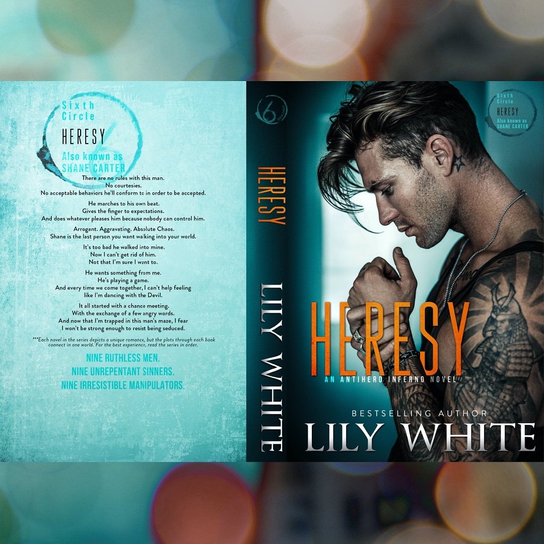 Happy Cover Reveal Day!

Heresy by <a href="/lilywhitebooks/">Lily White - Author</a>

#HeresyCoverReveal #LilyWhite

#AntiheroInferno #ComingSoon #RomanticSuspense

Releasing 9/23

#SignUp bit.ly/ReleasePromoti… 

#Goodreads  goodreads.com/book/show/5443…

Hosted by <a href="/TheNextStepPR/">The Next Step PR</a>