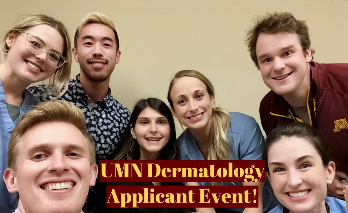 Learn how UMN #Dermatology can be your life-changing #residency at our virtual meet and greet on Tuesday, 8/25 at 7:30 pm CT!! Register here: forms.gle/NrWRHVveb3uP96…
 #medicalstudent #dermtwitter #MedTwitter <a href="/derminterest/">National Dermatology Interest Group Association</a>