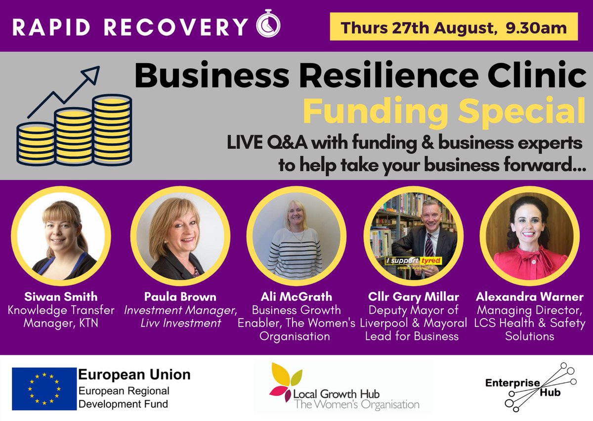 Business Resilience Clinic is talking all things FUNDING! 💰

This funding special will leave you with useful information, tips and advice from some of the North West's leading voices in business funding and finance

Booking 👇
eventbrite.co.uk/e/funding-spec…