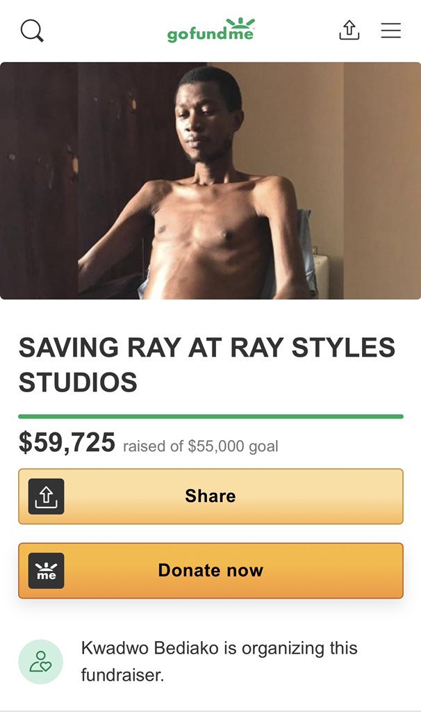 MacJordaN's tweet photo. Humanity won. 

Thanks to everyone that shared and contributed to the campaign. A massive thanks to Her Excellency First Lady @RAkufoAddo for her massive donation to our brother’s medical help. 

We are very grateful and thankful. 
👏🏾👏🏾👏🏾👏🏾👏🏾 #SavingRay https://t.co/WAoutszAgc