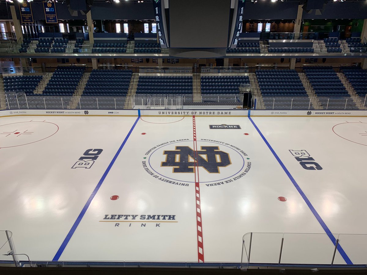 NDHockey's tweet photo. New ice is in! 😬👌

#GoIrish☘️ https://t.co/cfeLHgyJxb