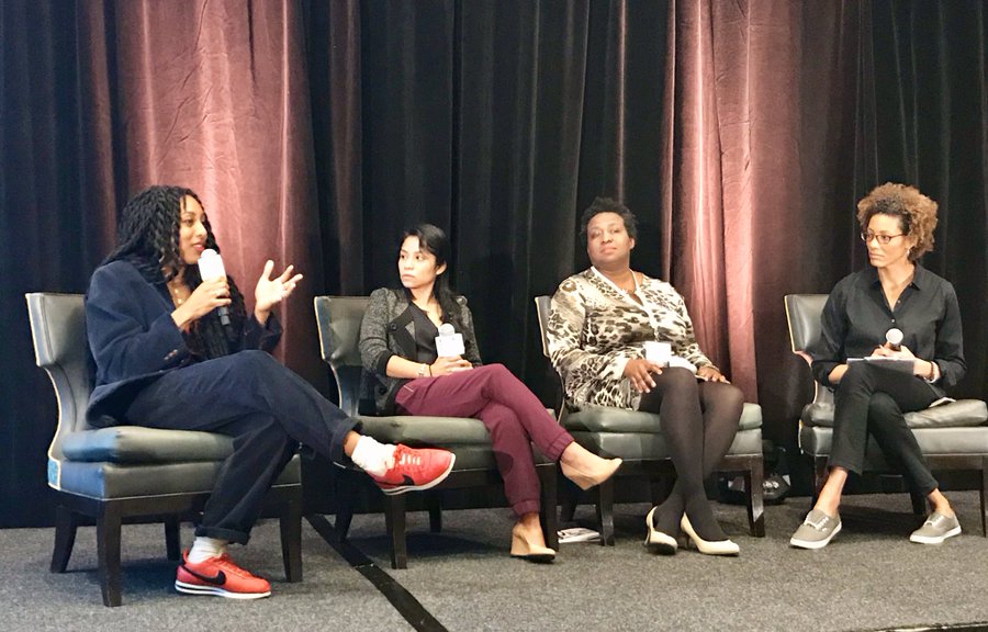 NewJerseyEDA's tweet photo. Today's #ThrowbackThursday photo honors the inspirational discussion at #WOCCON by panelists talking about their journey as female entrepreneurs of color! We heard from 4 women about ways to smash down barriers to get the funding necessary to build a startup. #BlackBusinessMonth https://t.co/a1MQV9AcuO