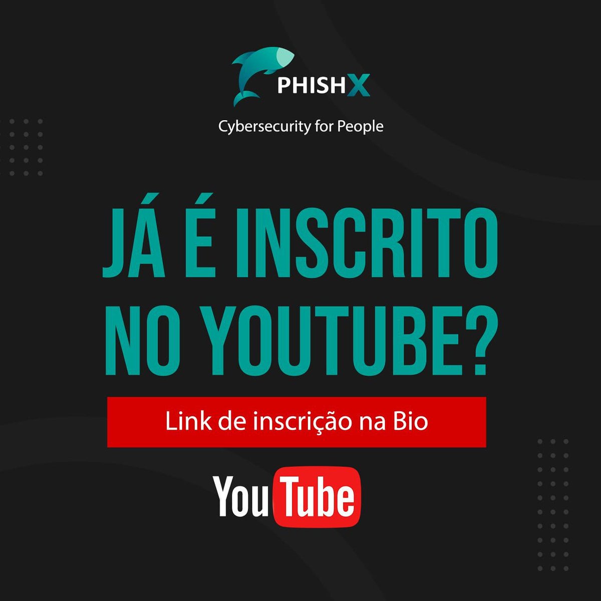 PhishX's tweet photo. Você já conhece o nosso canal do Youtube?
Nosso propósito é ampliar o nível de segurança digital às Pessoas, neste momento crítico, a nossa prioridade é continuar fornecendo o nosso produto e o nível de serviço que o mercado espera.
#cyber #security #cybersecurity #people #phishx https://t.co/vlLtccYT8u