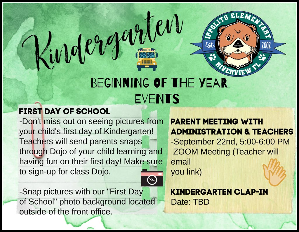 We can’t wait to welcome our Kindergarten students on the first day!