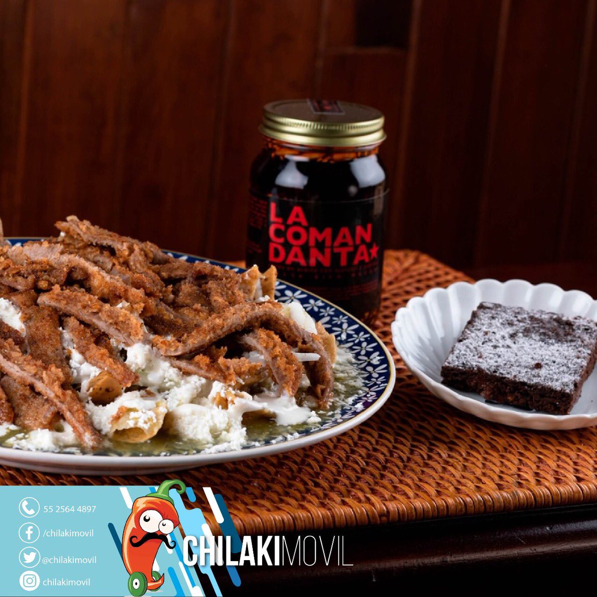 chilakimovil's tweet photo. ¿No se te hace agua la boca?

Nada como llegar a final de semana y ordenar unos chilaquiles.

Pide tu combo al #WhatsApp 55 25644897 y recíbelo en tan solo 20 minutos. https://t.co/6R1G0FTLbP