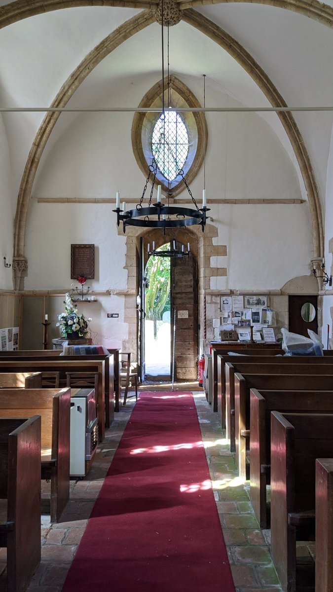 Inside the church is a single room - please excuse the dust, even without a plague the church is only opened for a single service a month - and until my visit today nobody had been inside for over half a year.