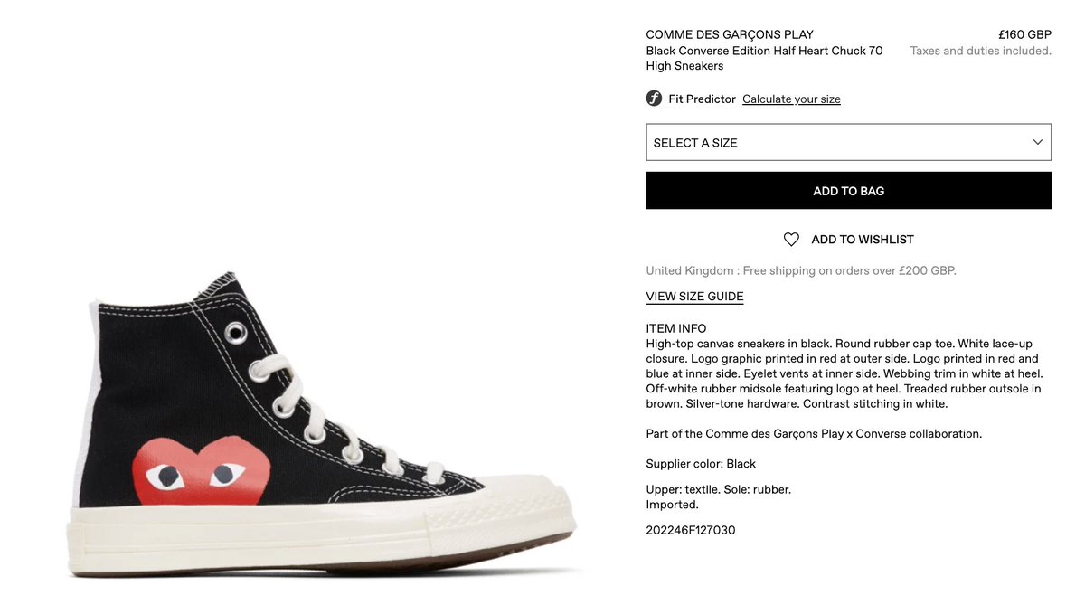 ssense converse cdg