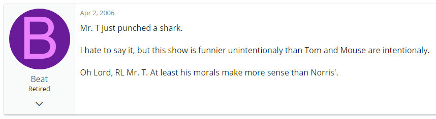 love too take random shots at shows i don't like for no reason whatsoever in threads that don't have anything to do with them