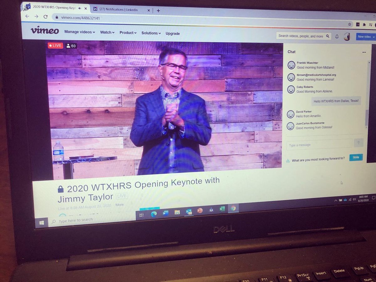 Great opening to <a href="/wtxhrs/">West Texas HR Symposium</a> West Texas HR Symposium! “Develop Trust, Create a Vision, and Build a “Thank you” Culture to transform your employees and your workplace!” ~Jimmy Taylor, <a href="/TexasSHRM/">Texas SHRM</a> State Director Elect