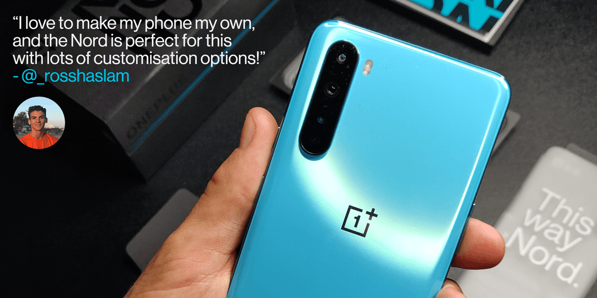 OnePlus_Europe's tweet photo. Make the #OnePlusNord your own with #OxygenOS like our ambassador @_rosshaslam https://t.co/ewrrGhKmga