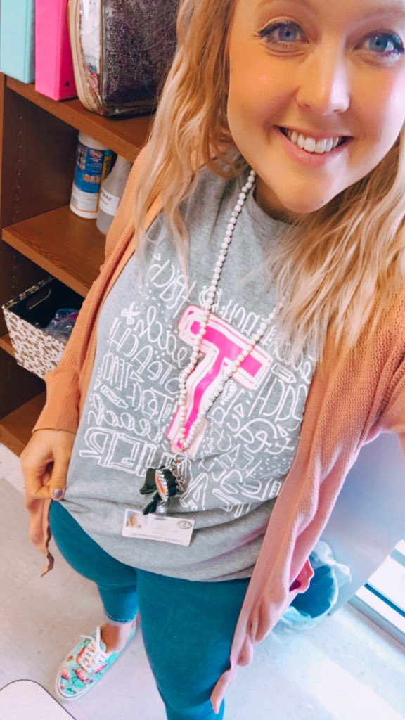 oconnorcfisd's tweet photo. T is for Teacher, Thursday, and Thank You! Because thank you @rbarnett3rd for this amazing shirt! https://t.co/P2gP2cLPIR