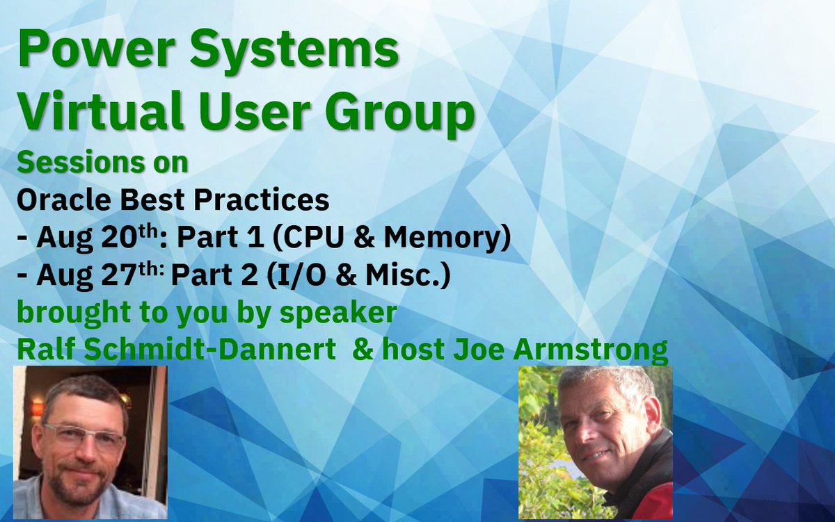 mr_nmon's tweet photo. IN 10 MINUTES ... 
#PowerSystems Virtual User Group brings you two sessions on #Oracle Best Practice for performance on #POWER9 &amp; #IBMAIX servers on CPU, RAM &amp; I/O.
The speakers Ralf Schmidt-Dannert is IBM's top tuning expert on this topic. 
https://t.co/Rhst8VzihA to Register https://t.co/AsQQTSHzxu