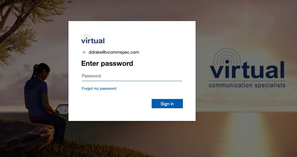 VirtualVCS's tweet photo. @AzureSupport Yes - this screen. I don't want the dark overlay on the background image, and I don't think it was doing this before. https://t.co/IcaU6OuSCr