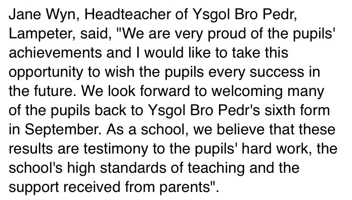 Many congratulations to Ysgol Bro Pedr’s pupils on their GCSE results this year.
