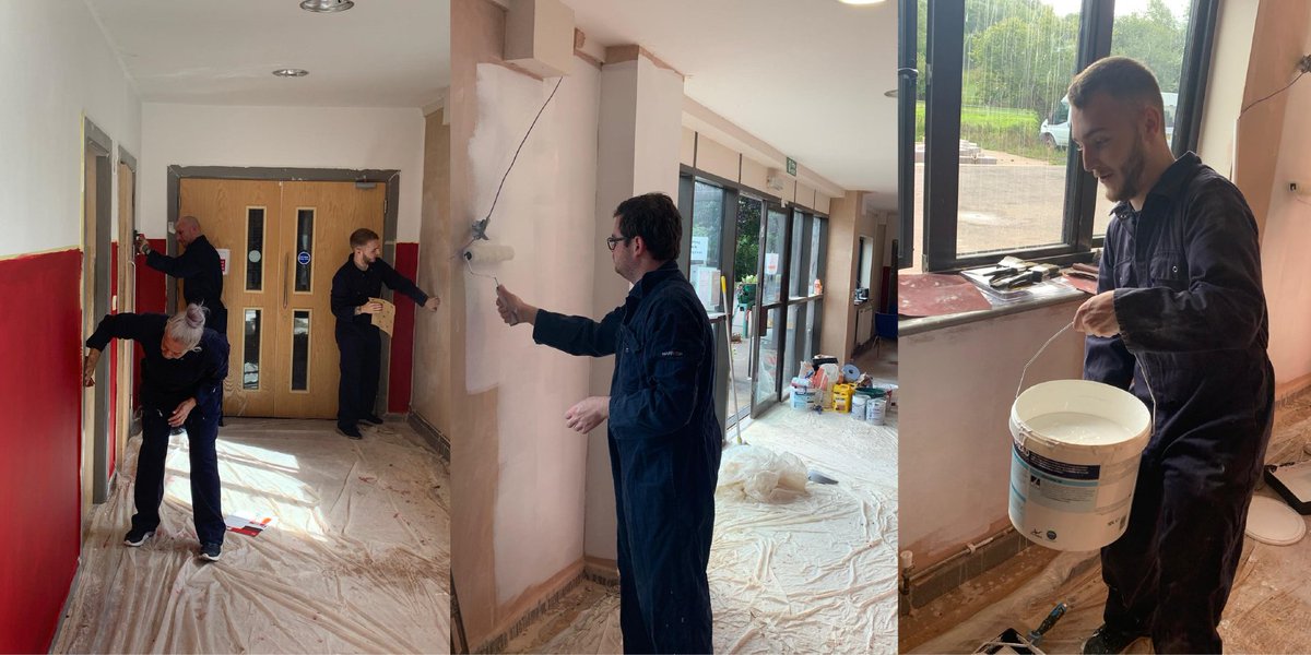 Day 2 at <a href="/WillowdeneFarm/">Willowdene Rehabilitation</a>!

🎨😀🖌️

#AicoInTheCommunity #Painting #Decorating #Heritage