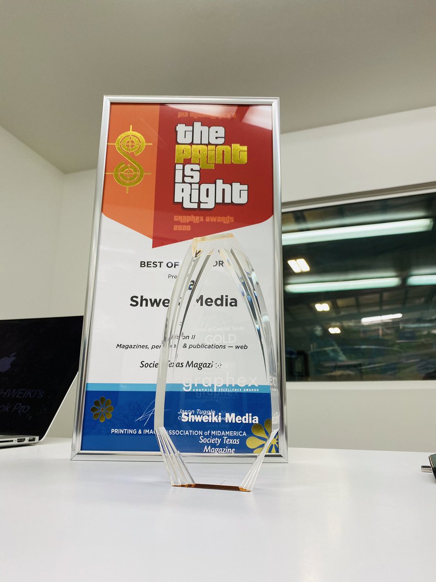 ShweikiMediaCSR's tweet photo. Best is category AND best in region!! @societytexas @ShweikiMedia @Shweiki #gold #printing #weloveprinting https://t.co/NSbpKark8p