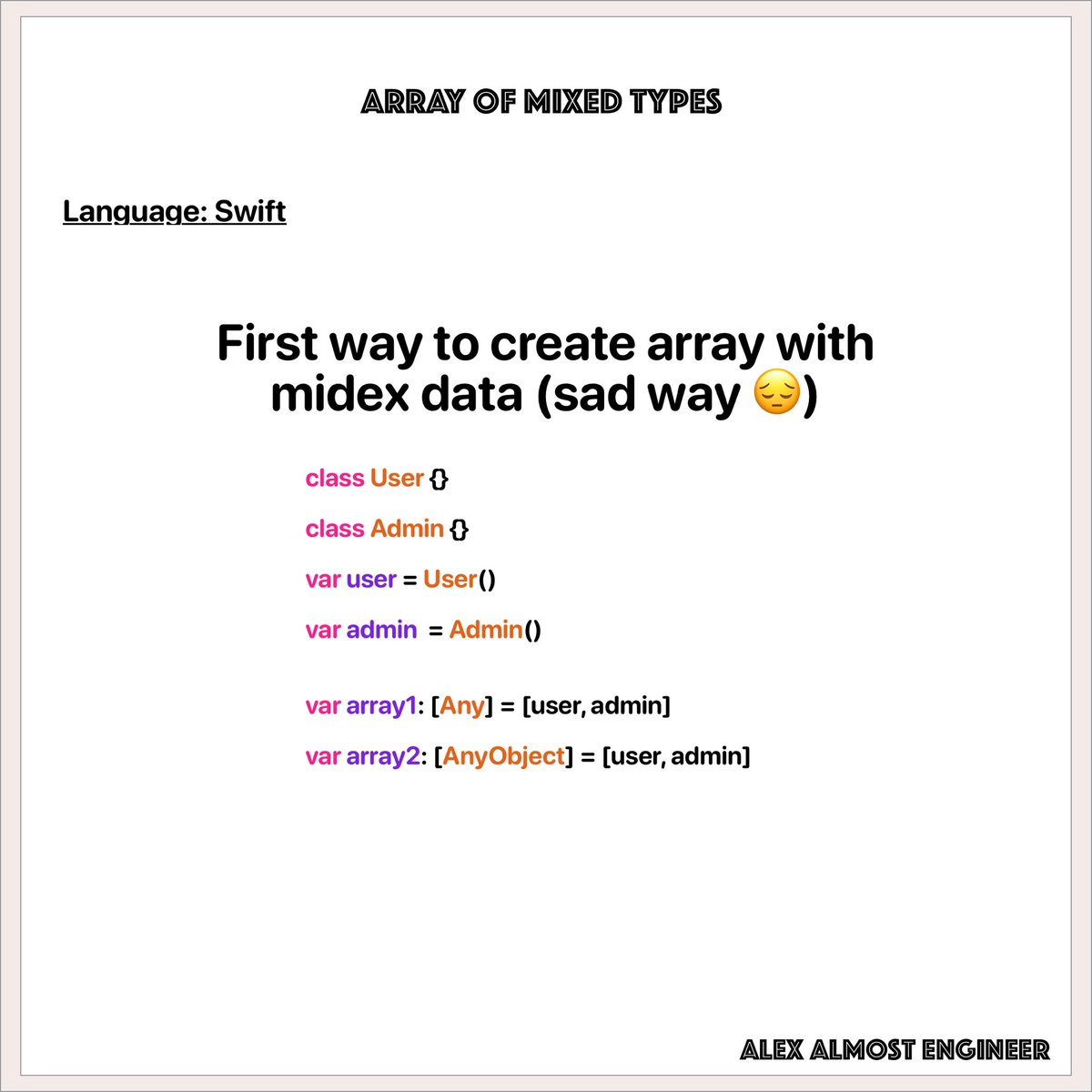 alexksnikol's tweet image. #fasttips #alexalmostengineer #swift #iosdev #iosdeveloper #swiftlang #interviewquestions