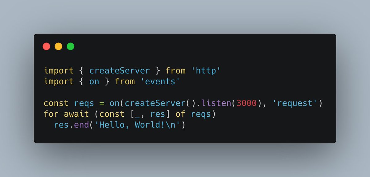 bengl's tweet image. Hello world in @nodejs has changed a lot over the years.