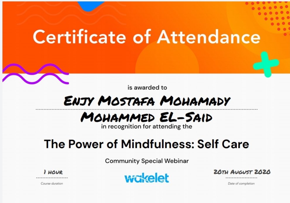 EnjyMostafa2's tweet photo. The Power of Mindfulness: Self Care Confirmations 😎
#WakeletWave
#webinar
#Wakelet
#microsoftedu
#MIE #MIEedu https://t.co/h8hFzwIQna