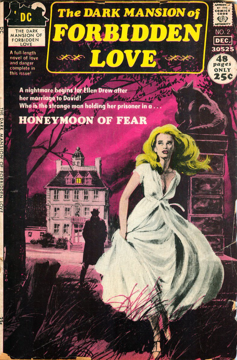 Time once again for my occasional series "Women with great hair fleeing gothic houses!"And today all our ladies are fleeing... the dark!