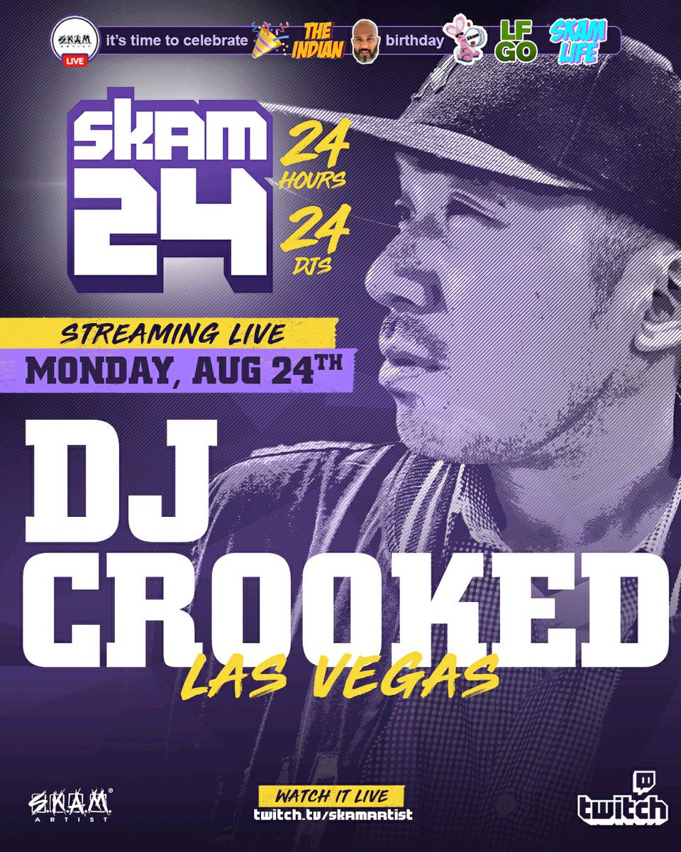 djcrooked's tweet photo. The way my manager @SkamArtist approaches his birthdays are reminiscent of MTV's "My Super Sweet 16" 😒 lol

Tune in on Monday #24Hours #24DJs
👉🏼 https://t.co/ZF8DTZhBm7 https://t.co/rI0SMjn9rZ