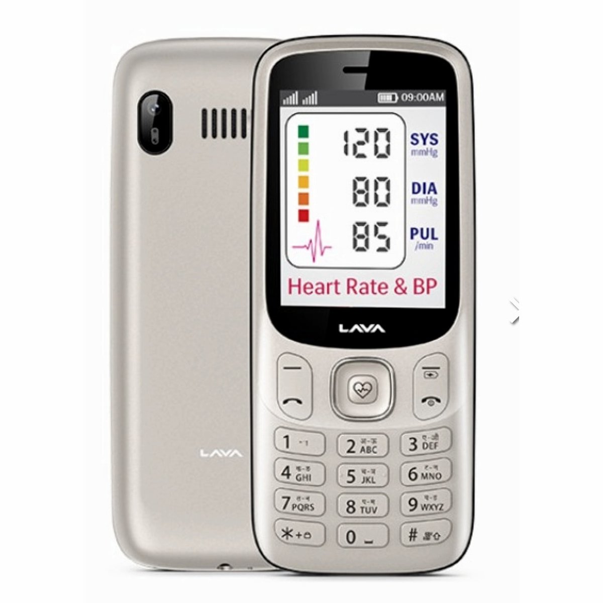 MobilityArena's tweet photo. This feature phone has a built in heart rate and blood pressure sensor. #lavapulse #lavamobile #lavamobile #lavaphones https://t.co/DaFRIAubQ0