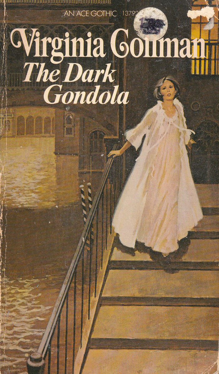 Fun fact: by law all Venitian gondolas are black. By tradition all gondoliers are communists.The Dark Gondola, by Virginia Coffman. Ace Gothic, 1973.