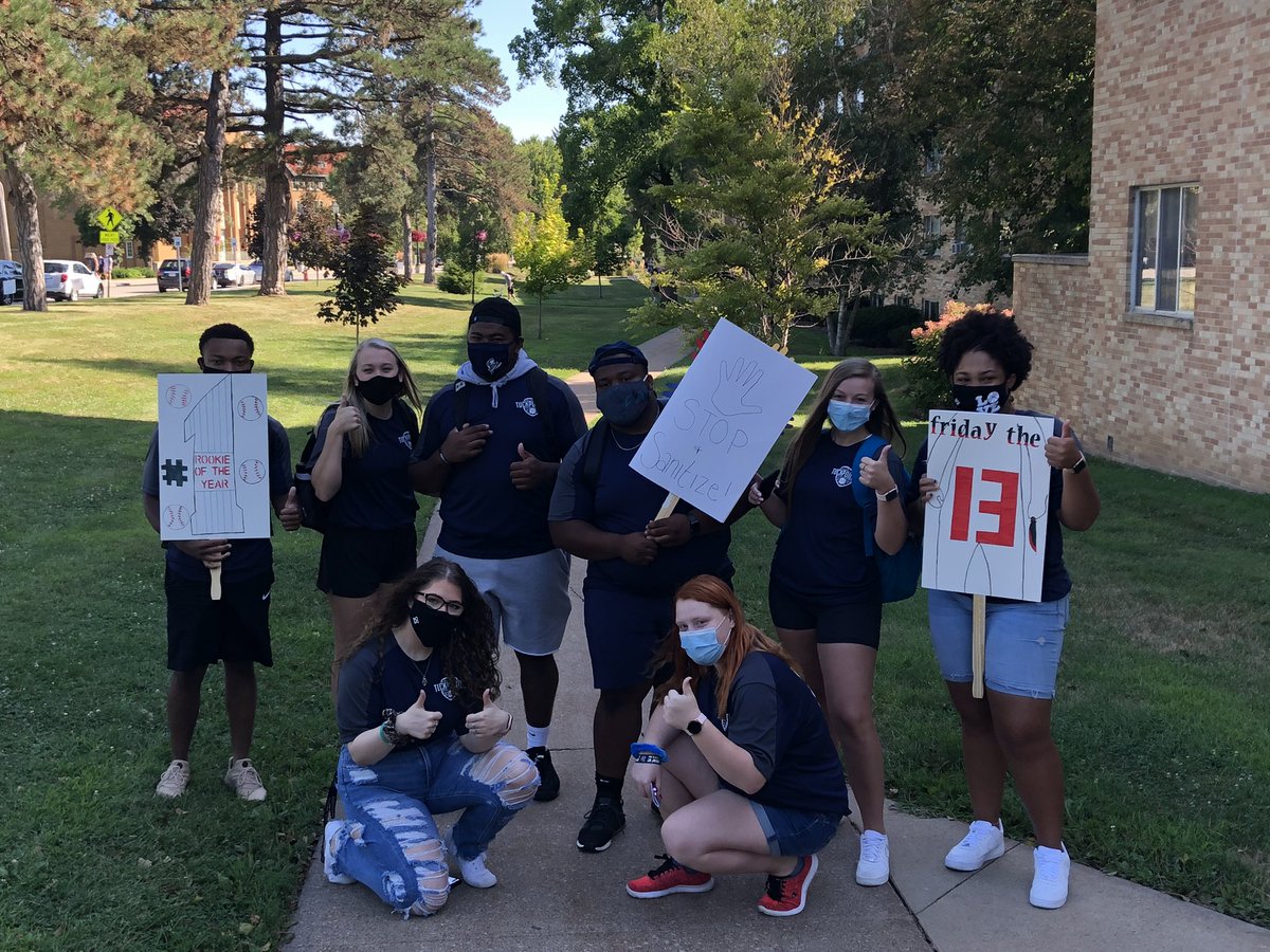 ClarkeU's tweet photo. Our Clarkies are getting settled into their new home! We can’t wait to see where this journey will take them 💙💛 #ClarkeMoveIn https://t.co/4U1L8Barx9
