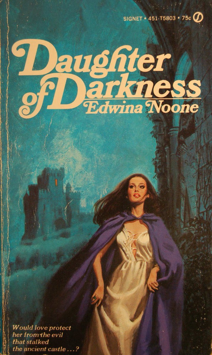 Daughter Of Darkness, by Edwina Noone (aka Michael Avallone). Signet Books, 1966. Cover by Allan Kass. Many men wrote gothic romance novels, but publishers preferred them to have a female nom de plume...