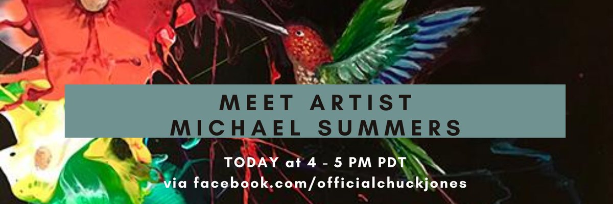 TODAY: Meet artist, Michael Summers 
► TIME: 4:00 - 5:00 PM PDT
► ZOOM INFORMATION: us02web.zoom.us/j/82004692301?…  Password: 380034
► FACEBOOK: Facebook.com/OfficialChuckJ…