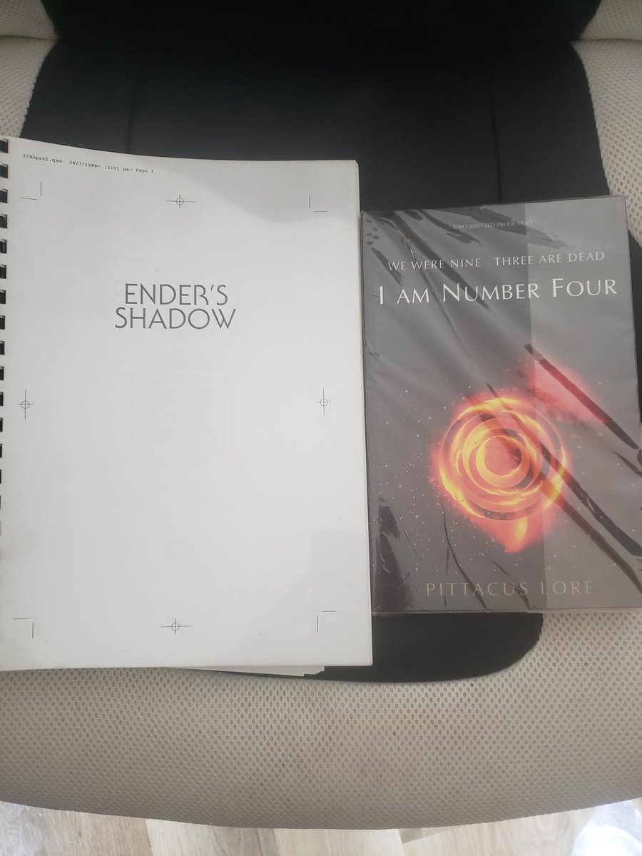 Addicted2FantaC's tweet photo. Amazing #bookmail day today!! Never thought I would have this beautiful @orsonscottcard proof in my collection!!
#EndersShadow #IAmNumberFour https://t.co/6XX1wpZvLE