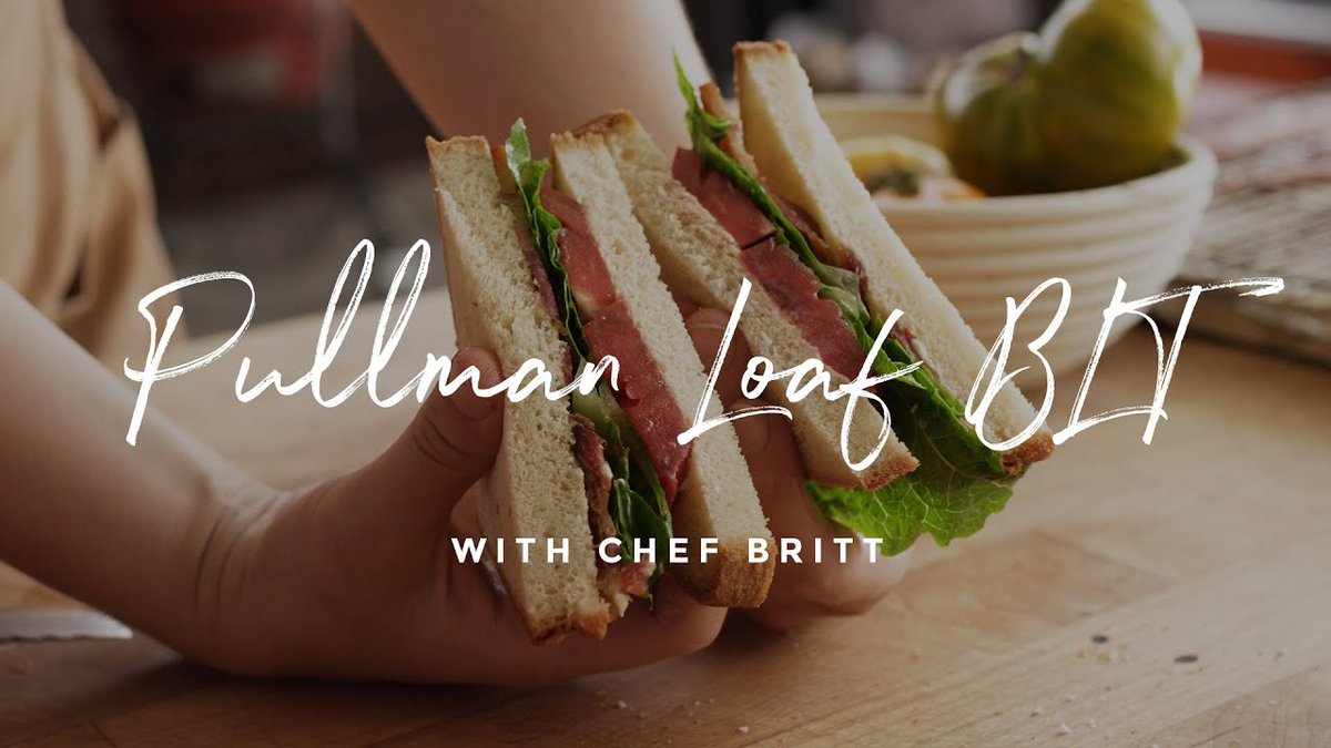 atbbq's tweet photo. In today's Sauce, Chef Britt mixes together an iconic loaf of white bread-- AKA The Pullman Loaf. Combined with the bacon she made the previous week, she creates a killer BLT sandwich. Watch now: https://t.co/mAbg07sLBn

#blt #whitebread #pullmanloaf #bread #baking #chefbritt https://t.co/7ooJvbTZcC