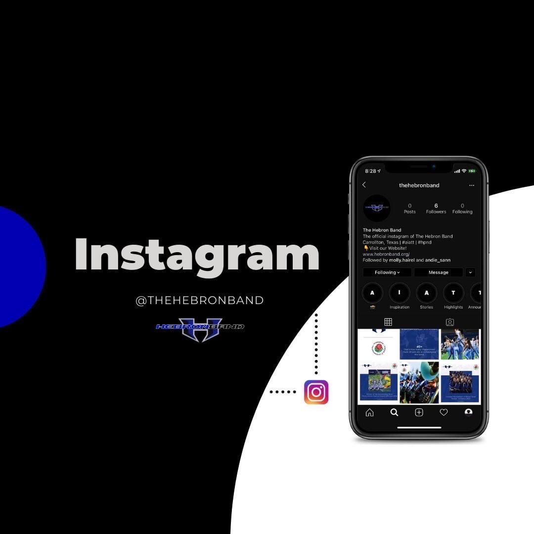TheHebronBand's tweet photo. It’s here! We’ve officially launched our Instagram! Make sure to share this post and tag us! WE ARE THE HEBRON BAND #aiatt #HPND #hsmarchingband #bluefire https://t.co/UAirch1tna