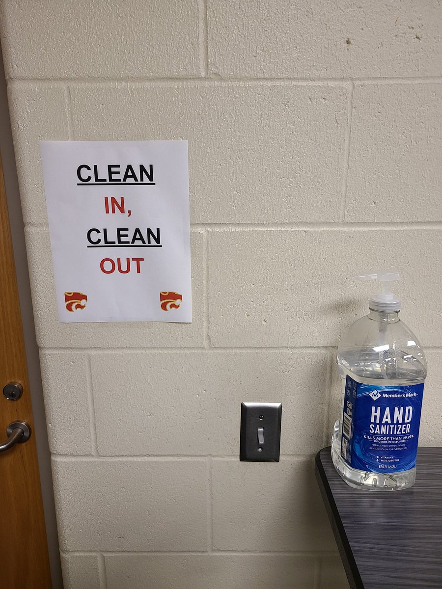 Getting ready for MS PE/Fitness/Health. I think we'll keep this rule! <a href="/CHSCoachHoff/">CHSCoachHoff</a> <a href="/CMSWildcatPride/">Carlisle Middle School</a>