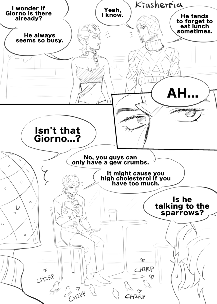 Giorno is Disney Princess.
➡️Read from left to right.
#jjba part 5 