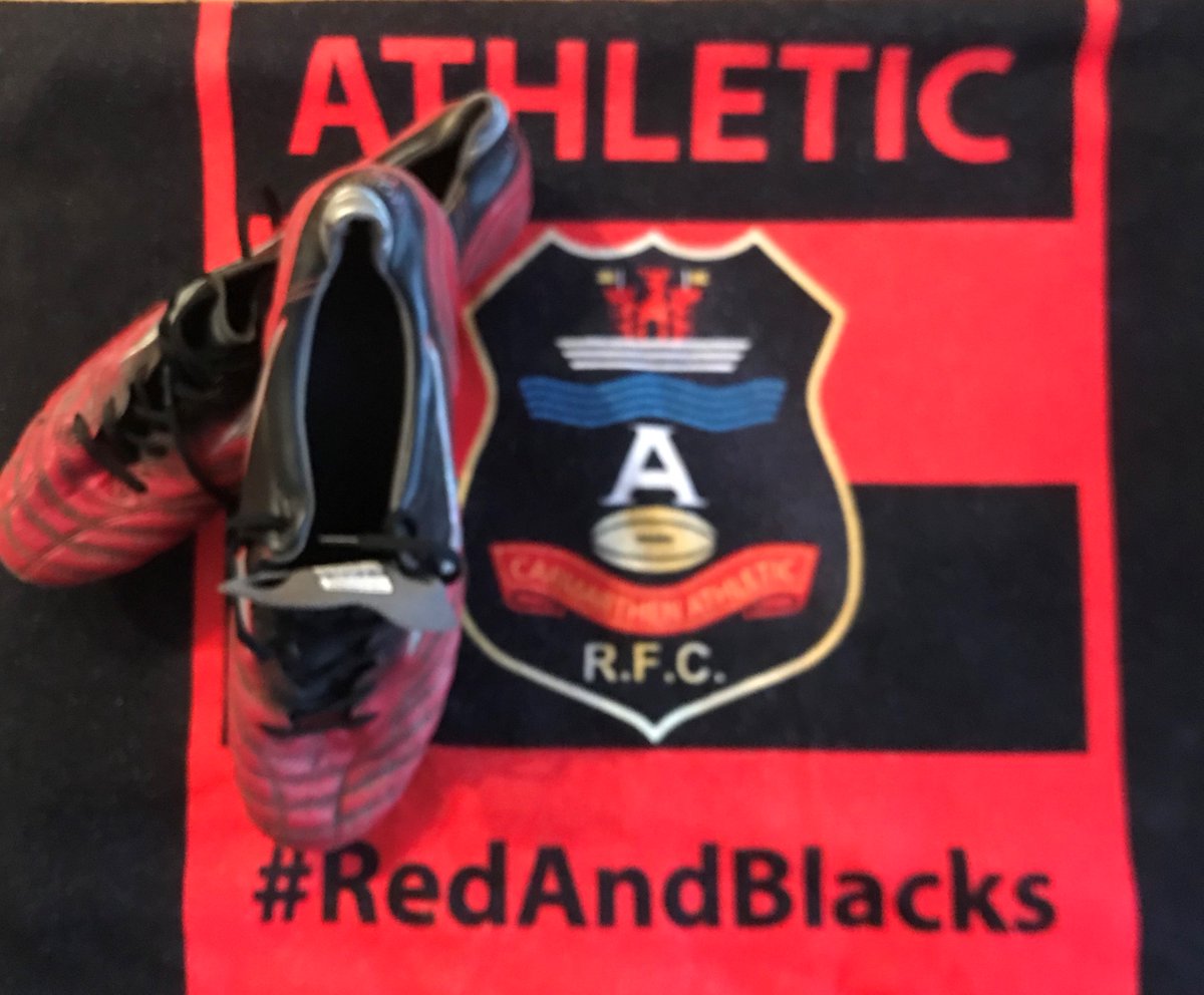 Delighted to receive these boots today from Athletic boy <a href="/RyanJElias/">Ryan Elias</a> . They will soon be proudly displayed in our clubhouse museum. Ryan wore the Red &amp; Black Mizuno boots against Uruguay in last years <a href="/rugbyworldcup/">Rugby World Cup</a> (see picture). Huge thank you Ryan from all at the club 🔴⚫️🏉