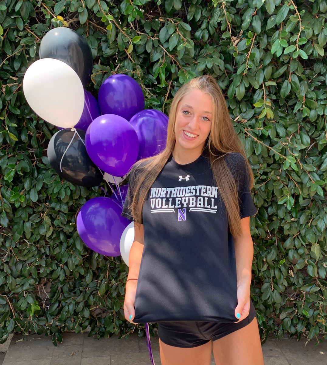 I’m incredible excited to announce my verbal commitment to play volleyball at Northwestern University! Thank you to everyone who encouraged me and helped me on this journey! Go cats💜💜#B1G #NU #d1volleyball