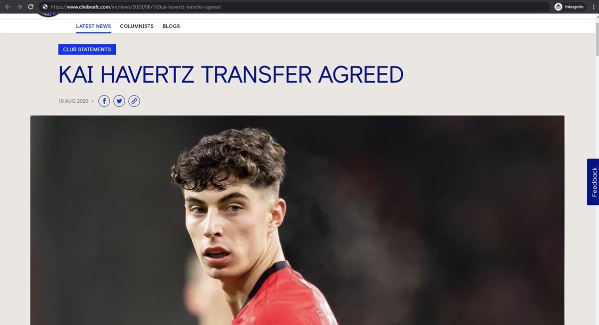 Day 15: Announce Havertz  @ChelseaFC