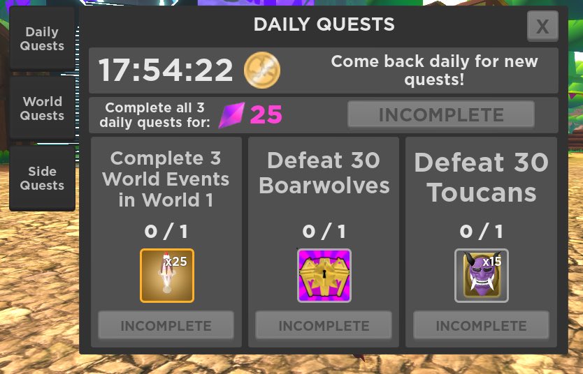 World Zero On Twitter Release S Estimated Time Of Arrival Is The First Weeks Of September As For A Reveal Daily Quests Completing Them All Will Allow You To Earn Crystals - roblox world zero final boss