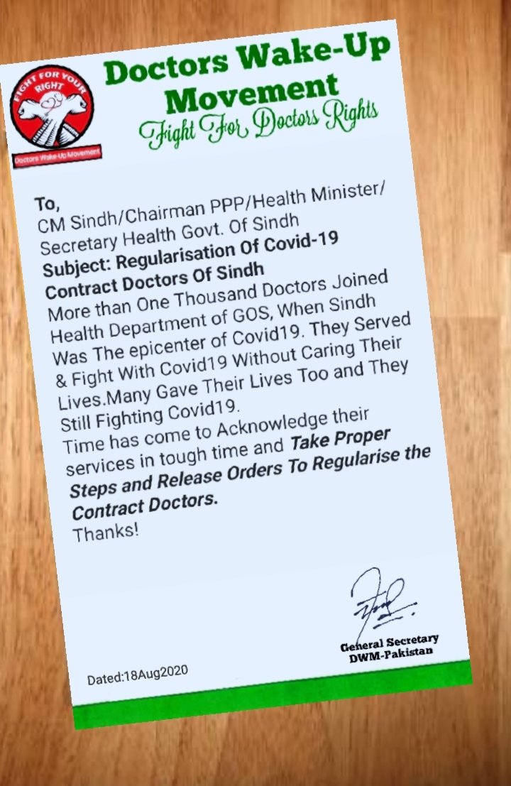 DWMOfficial's tweet photo. EMAILS To CM-Sindh,Chairman PPP, Secretary Health Govt. Of Sindh about Regularisation Of Contract Covid19 Doctors of Sindh. Letters Through General Post Office Will Also Be Dispatched.
Call For Road Protests in Sindh will be Last Option.
#regularisecovid19doctors https://t.co/8tgQOy2Qm8