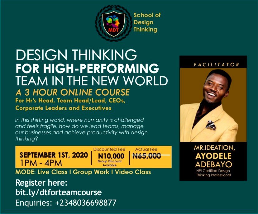mrideation's tweet photo. If you're a #HumanResources . executive, or #Teamlead at any organuzatiin, let's deploy #DesignThinking values into building high performing team in thus shifting world.. Reg: https://t.co/JKNkTrLsth #teamleader #executives #CEOs #corporateevents https://t.co/e8K5NlBOgr