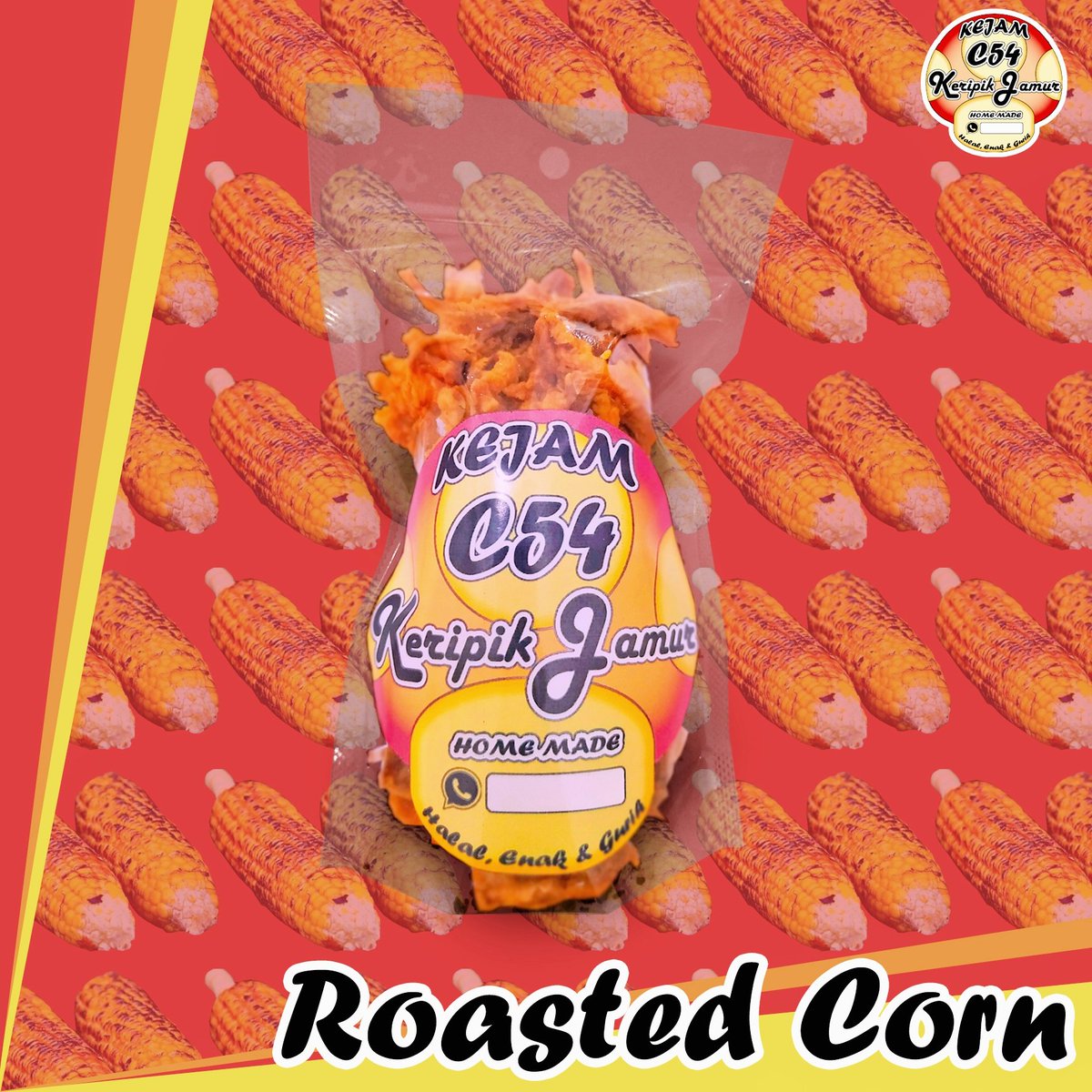 KEJAM (KEripik JAMur) C45
Ada 4 varian : Original, Balado, Keju &amp; Jagung Bakar
Buat pemesanan bisa langsung atau via reseller di masing" Daerah.
Untuk info pemesanan &amp; reseller bs langsung DM akun ofiicial IG Si_KEJAM atau WA (087865299424).
#Siikejam