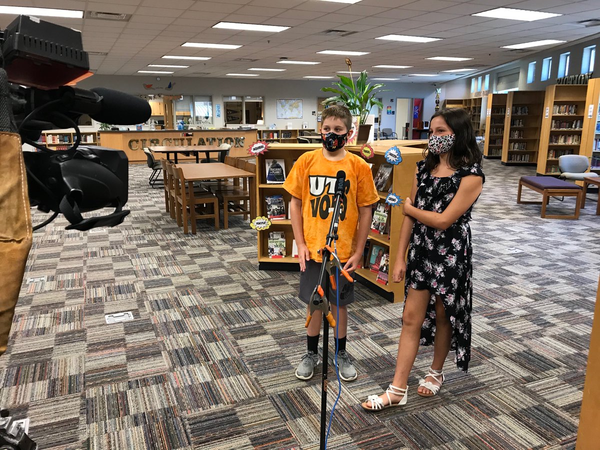 Thanks to all the <a href="/HolstonMiddle/">Holston Middle</a> students who helped with media interviews during today's 6th-grade orientation – including twin siblings Gracie and Gavin Underwood!