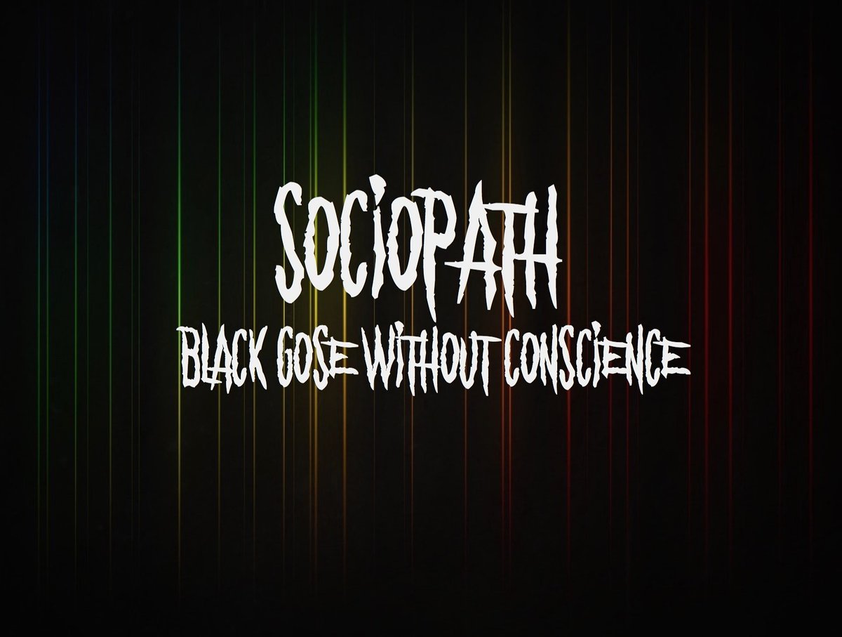 We are releasing another favorite brew of ours this Friday!

Sociopath (4.5% ABV) - A black Gose brewed with coriander and sea salt. Tart lemon and with a refreshing salinity and coriander finish.  Cheers!