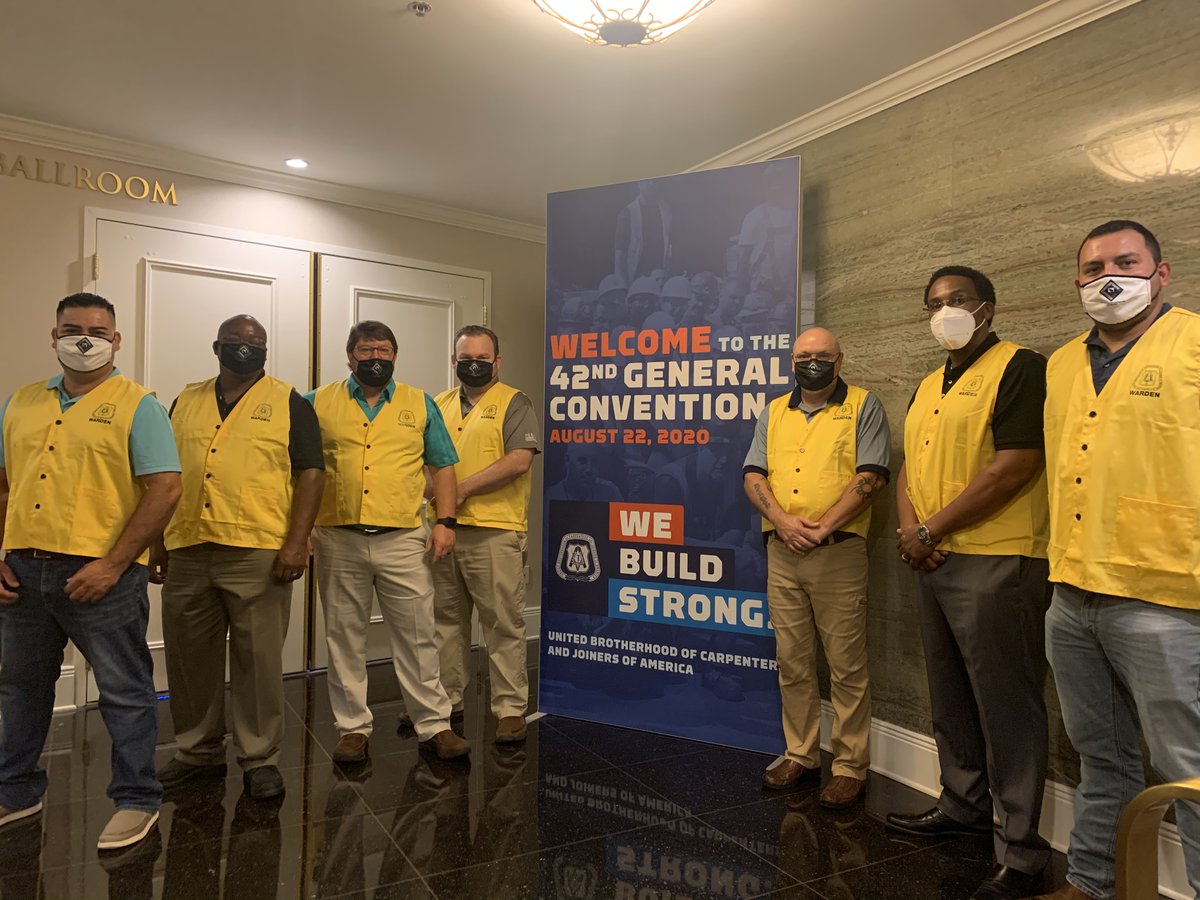 SouthernRCC's tweet image. Ready to get our UBC Convention on! Thanks to our Wardens (l to r): Albino Balderas, LU 1846; Greg Carter, Industrial Rep; William White, LU 690; Beau Serpas, LU 1098; Lane Barnes, Industrial Rep; Kenneth Fontenot, LU 551; &amp;amp; José Pereyra, LU 1266. #WeBuildStrong, #UBCProud